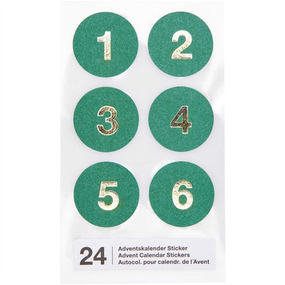 Adventskalender-Sticker, grün FSC Mix | Boutique Ballooons