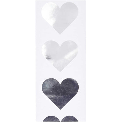 Sticker Herzen silber FSC MIX | Boutique Ballooons