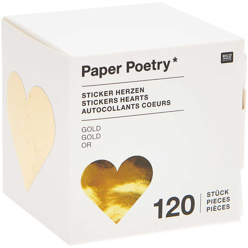 Sticker Herzen gold FSC MIX