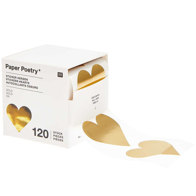 Sticker Herzen gold FSC MIX