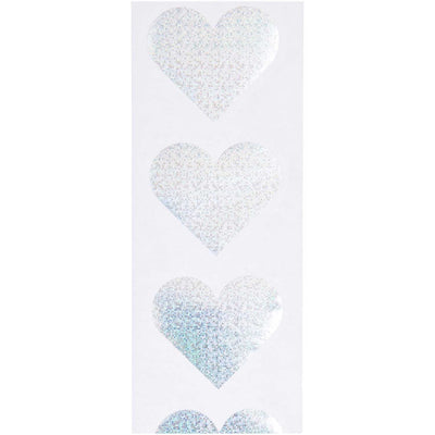 Sticker Herzen, silber, holographisch | Boutique Ballooons