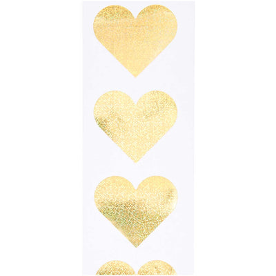 Sticker Herzen, gold, holographisch | Boutique Ballooons