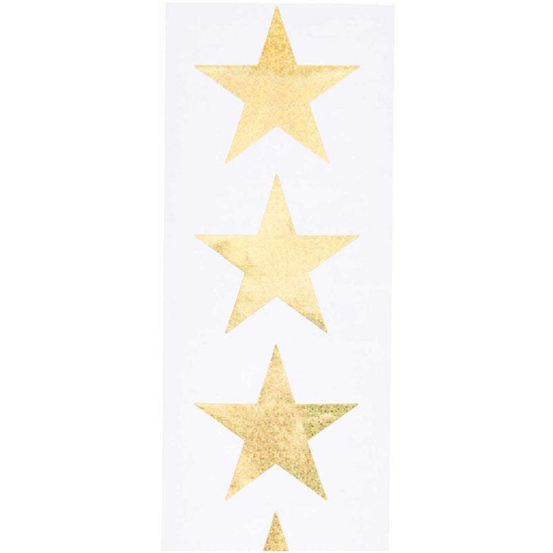 Sticker Sterne, gold, holographisch