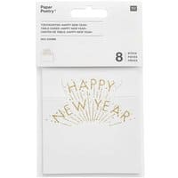Paper Poetry Tischkarten Happy New Year 9x12,6cm 8 Stück