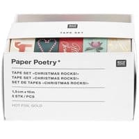 Paper Poetry Tape Set Figuren 1,5cm 10m 5teilig