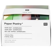 Paper Poetry Tape Set Airbrush 1,5cm 10m 5teilig