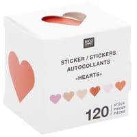 Paper Poetry Sticker Herzen Rot Ø 2,5cm 120 Stück auf der Rolle | Boutique Ballooons