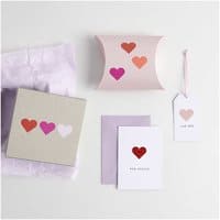 Paper Poetry Sticker Herzen Rot Ø 2,5cm 120 Stück auf der Rolle | Boutique Ballooons