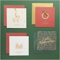 Paper Poetry Grußkartenset Frohe Weihnachten Rot 14x14cm
