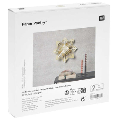 Bastelset Web-Stern, glitter gold, 40 cm FSC MIX