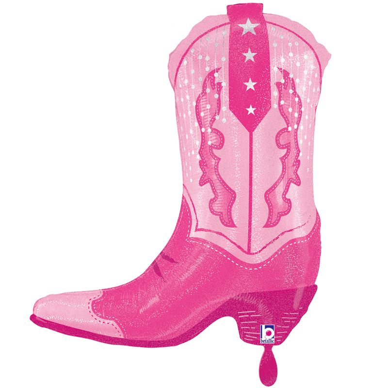 Folienballon Pink Cowgirl Boot XXL