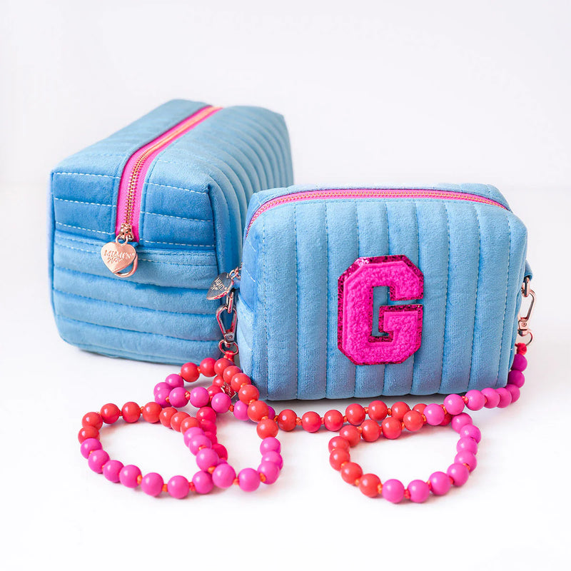 Lola Samt-Tasche Maliblau Blau