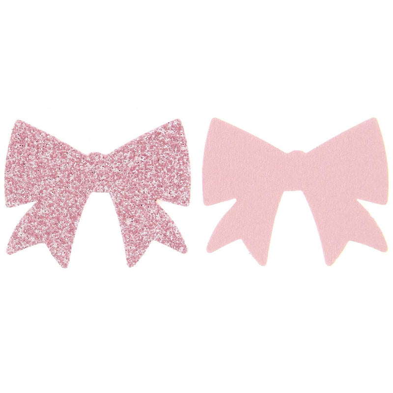 Streudekoration Schleifen, Pink Glitzer, FSC MIX