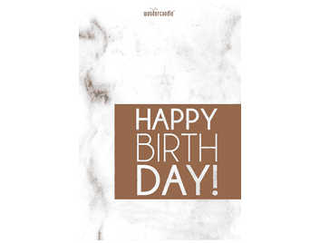 Happy Birthday XL Postkarte Marmor Edition postcard | Boutique Ballooons