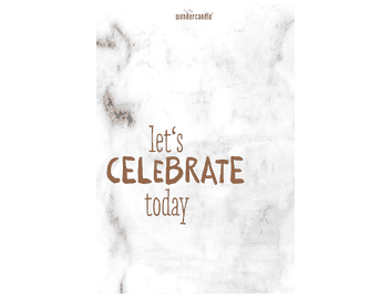 Let's celebrate XL Postkarte Marmor Edition postcard | Boutique Ballooons