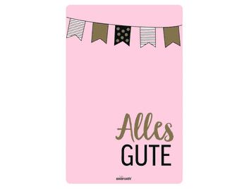 Alles Gute XL Postkarte Goldfunkeln Edition | Boutique Ballooons