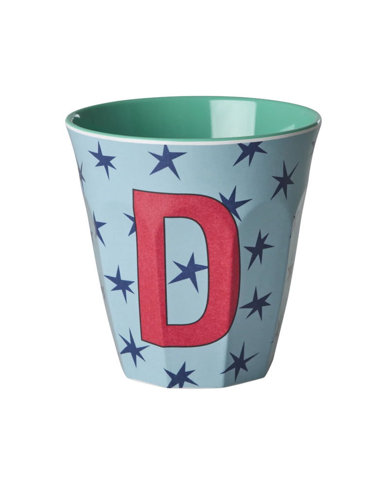 Medium Cup - Dusty Blue - D - Stars