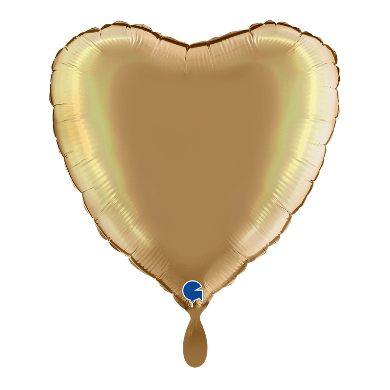 Herzballon Regenbogen-Holografisches Platin-Champagner