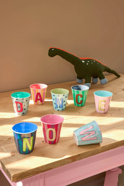 Medium Cup - Dusty Blue - D - Stars