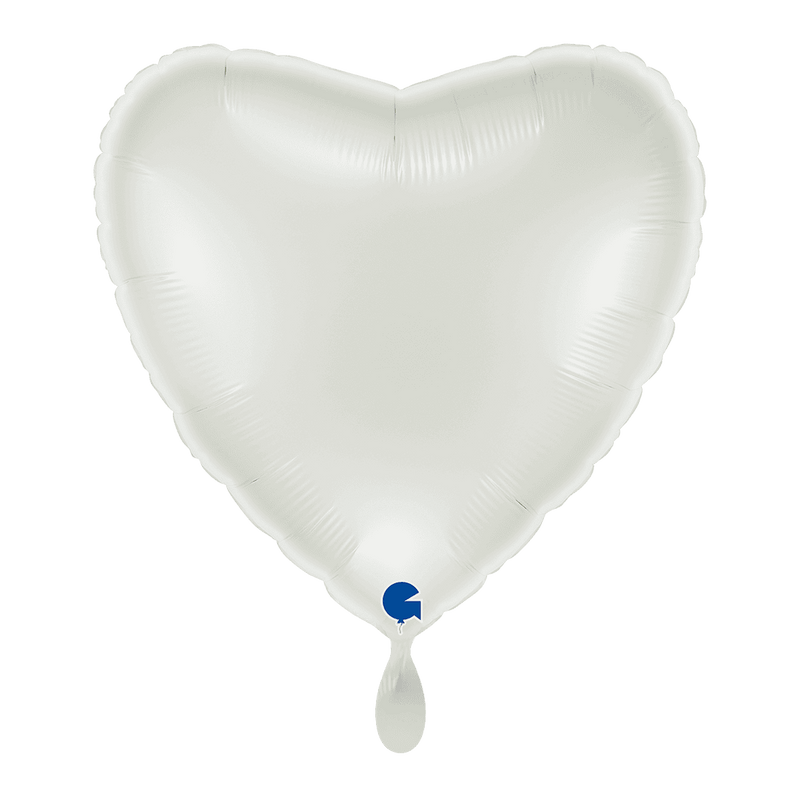 Herzballon XL Weiß