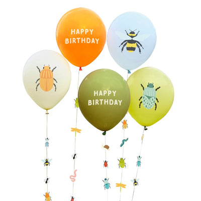 Insekten-Party Geburtstagsballons mit Insekten-Ballon-Schwänzen | Boutique Ballooons