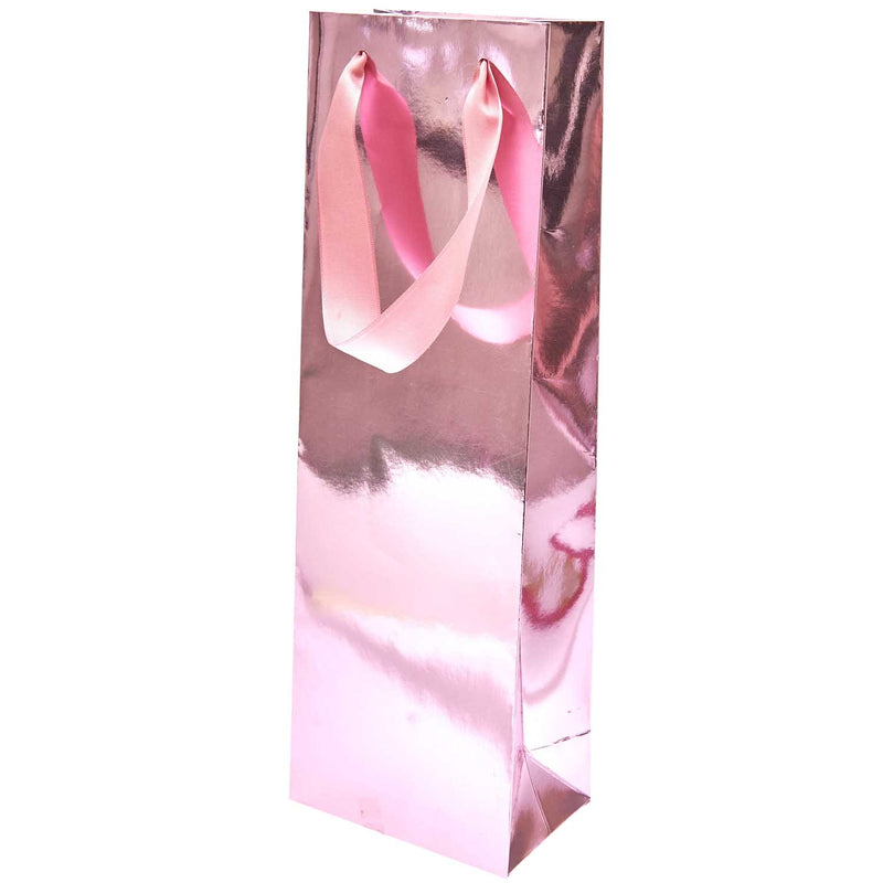 Flaschentüte Metallic Rosa, FSC MIX