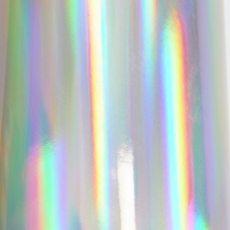 Schultüte mit Tüllverschluss, 35cm, Irisierend-Weiß, FSC Recycled