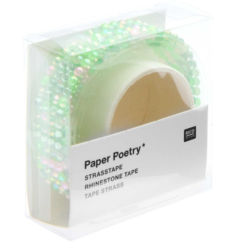 Tape Strass, Lila / Grün, 1,9 x 50 cm