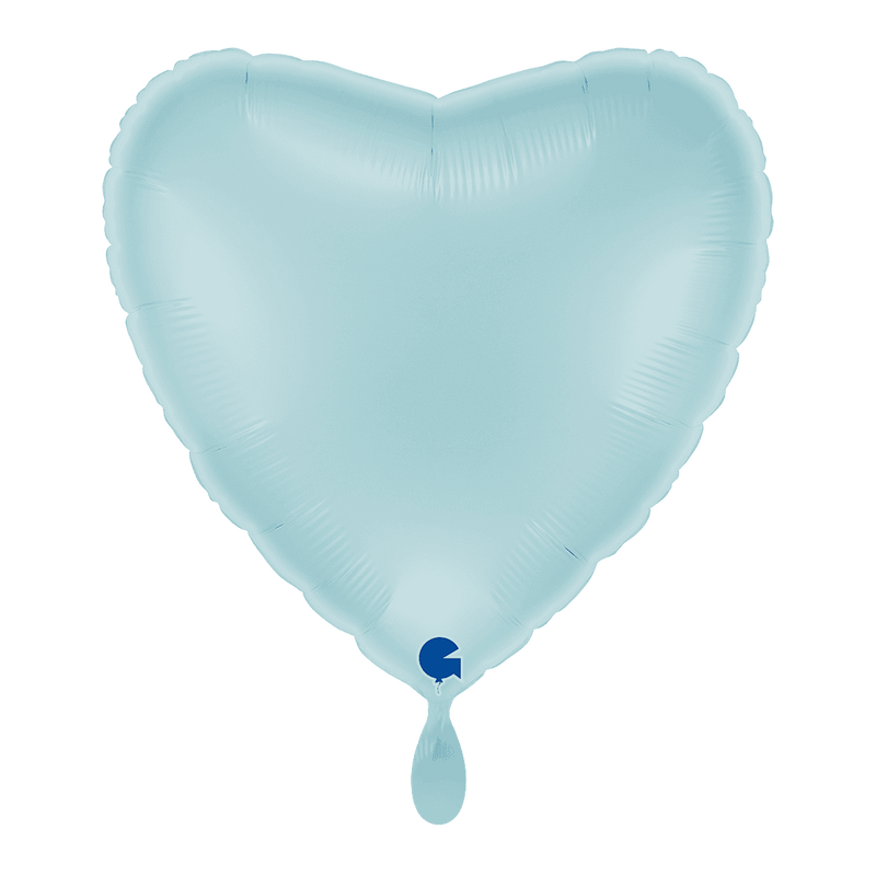 Herzballon XL Pastellblau