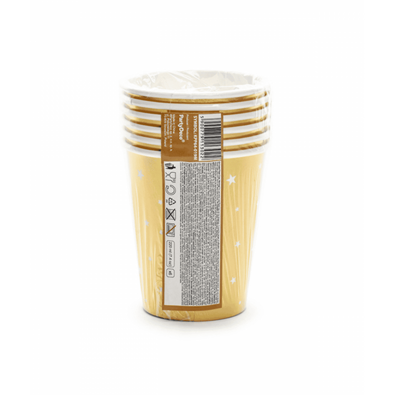 6 Pappbecher Trend - 220ml - Happy New Year