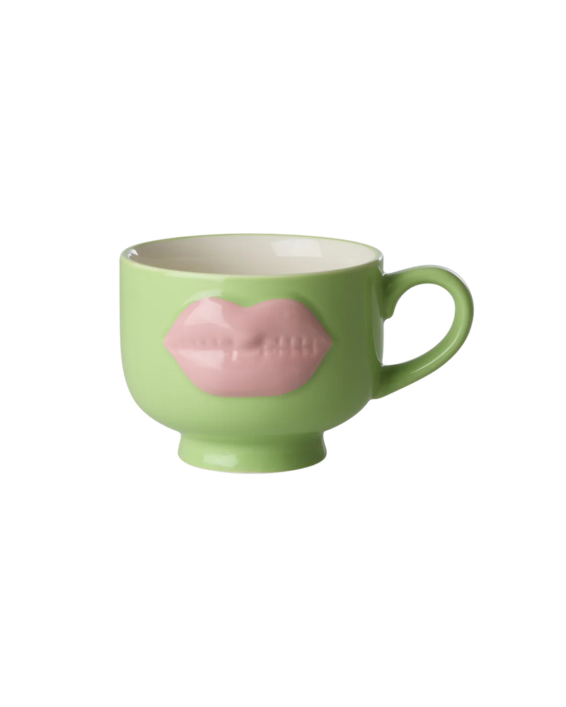 Keramik Becher - Neongrün