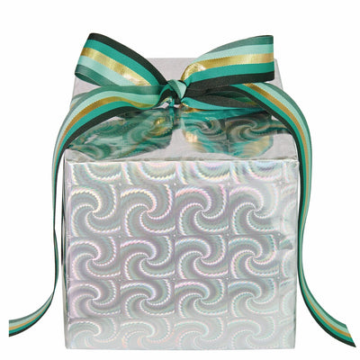 PAPER POETRY GESCHENKPAPIER HOLOGRAPHISCH MIT STERNEN 200X70CM 80G/M² SILBER