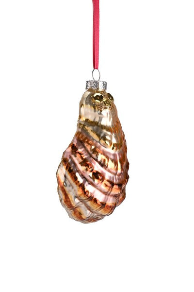 Hänger Auster, weiß/gold