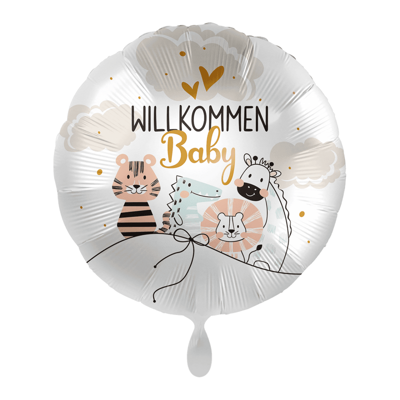 Folienballon Willkommen Baby