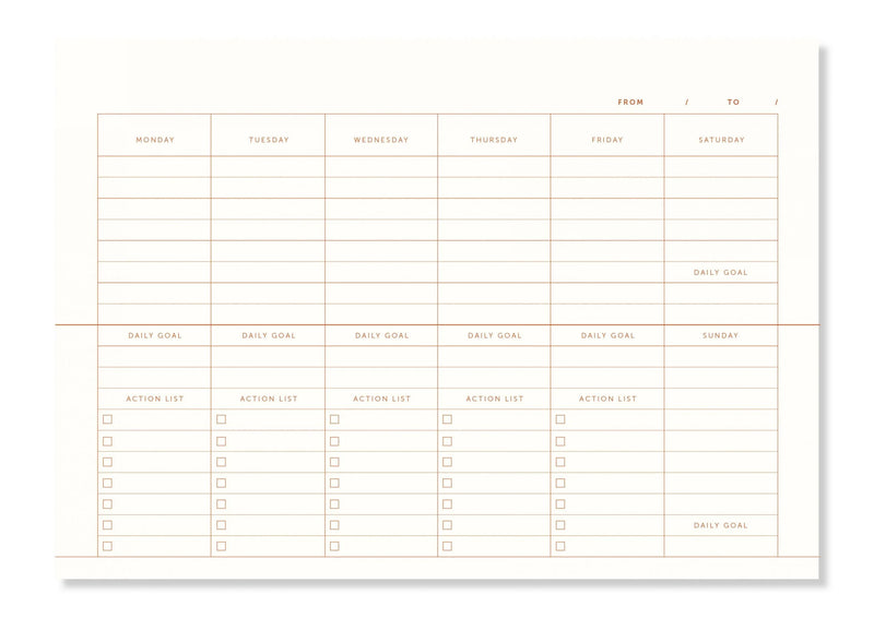 A-Journal Deskplanner – Linen