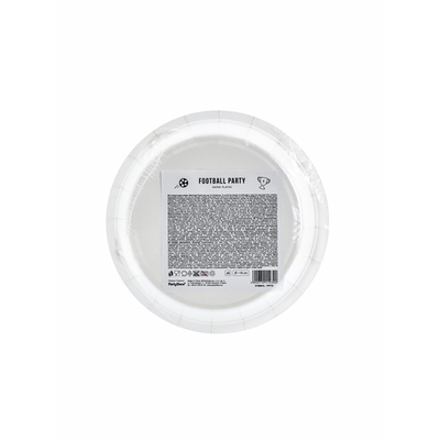 6 Pappteller Trend - Ø 18cm - Football