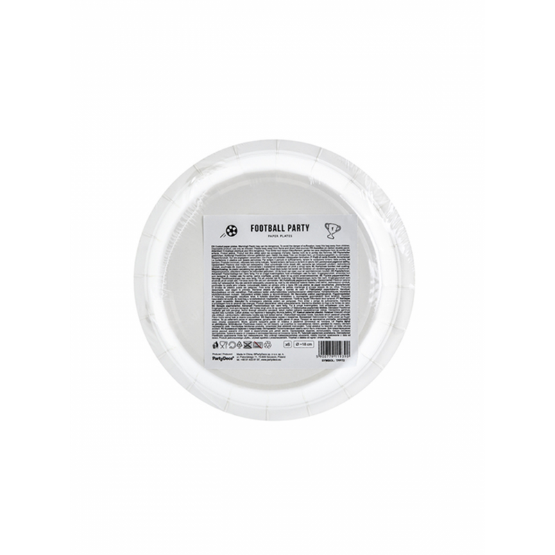 6 Pappteller Trend - Ø 18cm - Football