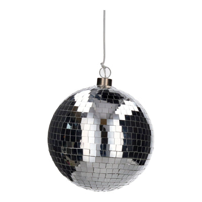 Disco, LED-Kugel, 15cm, silber
