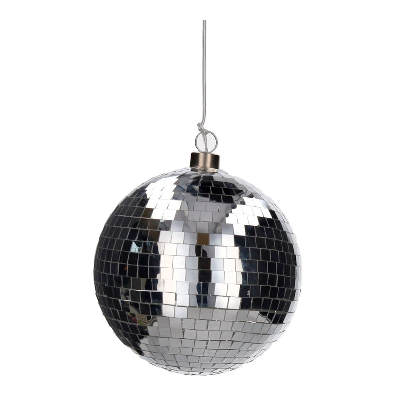 Disco, LED-Kugel, 15cm, silber