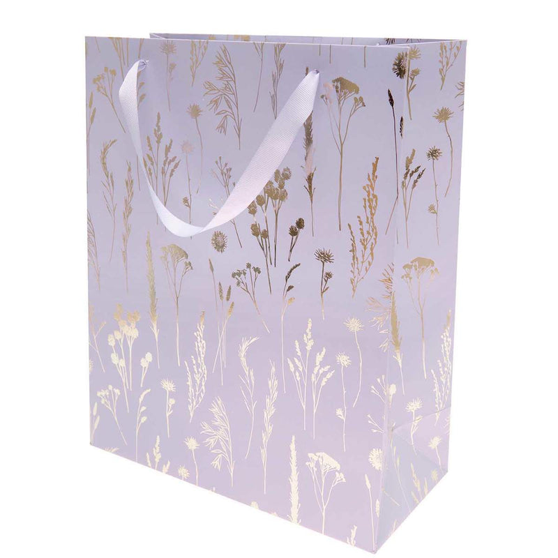 Paper Poetry Geschenktüte Gräser lila 26x32x12cm | Boutique Ballooons