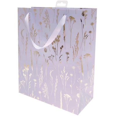 Paper Poetry Geschenktüte Gräser lila 26x32x12cm | Boutique Ballooons