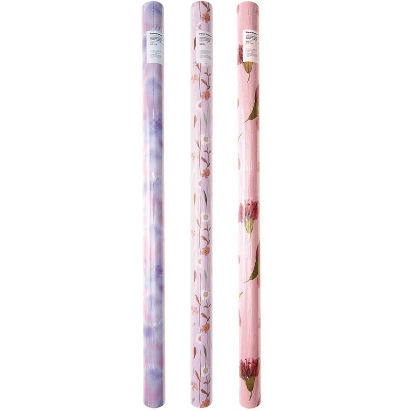 Paper Poetry Geschenkpapier Blüten rosa 70cm 2m 80g/m² | Boutique Ballooons