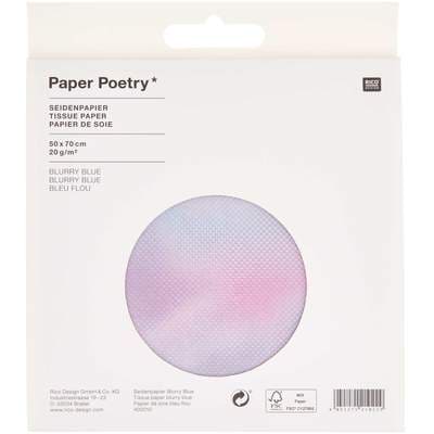 Paper Poetry Seidenpapier Blurry Blue 50x70cm 5 Bogen | Boutique Ballooons