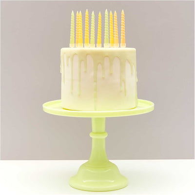 YEY! Let's Party Spiral Kerzen smokey gelb Mix 1,2x10cm 10 Stück | Boutique Ballooons