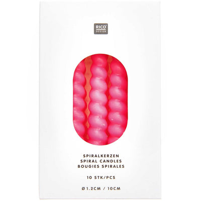 Spiralkerzen, Neon Pink | Boutique Ballooons