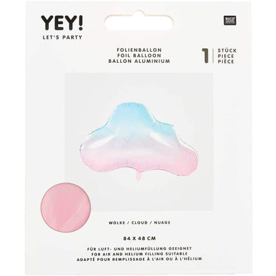 YEY! Let's Party Folienballon Wolke 84x48cm | Boutique Ballooons