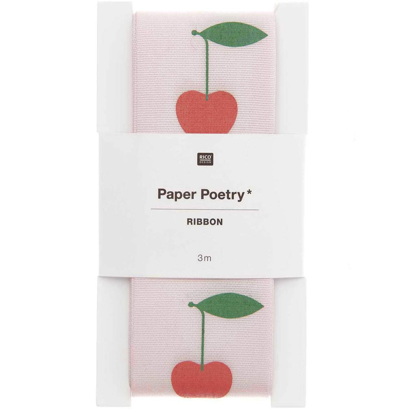 Paper Poetry Taftband Kirschen 38mm 3m