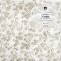Rico Design Servietten Tannenzweige gold 33x33cm 20 Stück