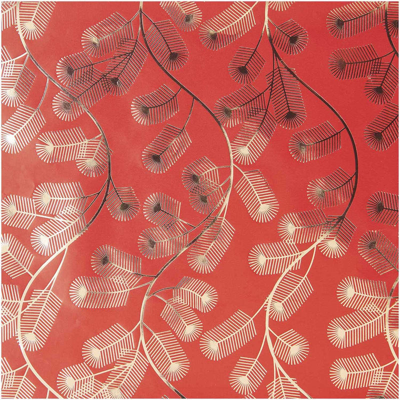 Paper Poetry Geschenkpapier Tannenzweige 200x70cm 80g/m2 rot