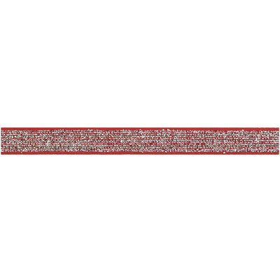 Glitzerband, rot/silber, 10mm x 3m
